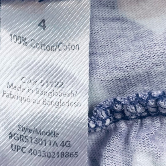 5/$20💥4 Tiered Ruffle Twirl Skirt, Lightweight Jersey, Blue with White Hearts - Picture 5 of 5